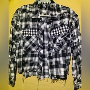 Large cropped flannel